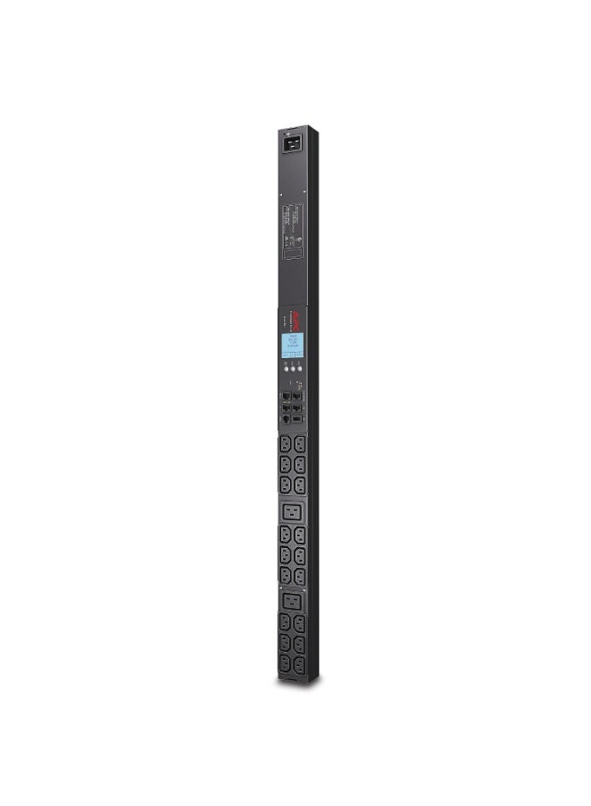 APC AP8858 | APC NetShelter Metered Rack PDU, 0U, 1PH, 3.3kW 208V 16A or 3.7kW 230V 16A, 18 C13 and 2 C19 outlets, C20 inlet - Image 1